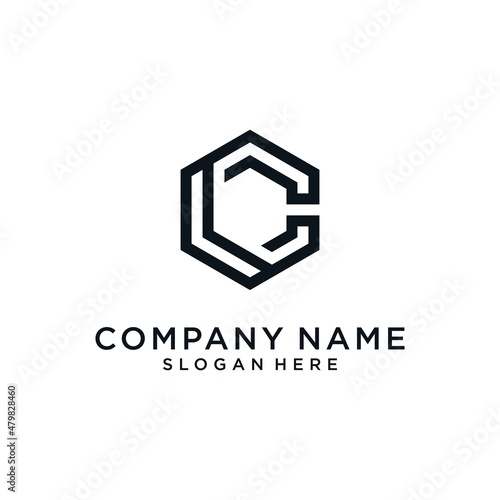 LC or CL initial letter logo design vector.