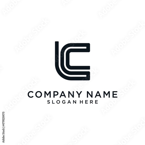 LC or CL initial letter logo design vector.