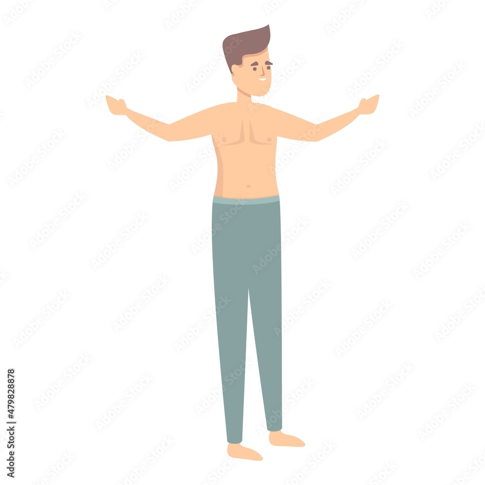 Boy medical examination icon cartoon vector. Clinic doctor. Care treatment Boy medical examination icon cartoon vector. Clinic doctor. Care treatment