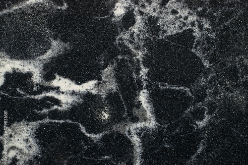 Black decorative stone for design, interior and exterior