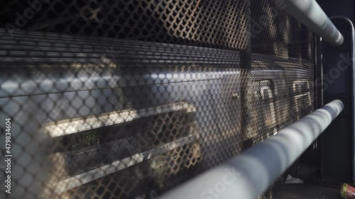 Exterior view of a train car of the New York City Subway system