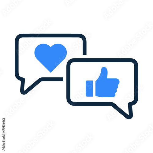 Feedback, comment, love rating icon. Simple outline icon. Line vector design.