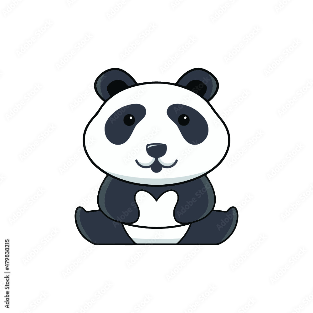 Naklejka premium panda bear cartoon 