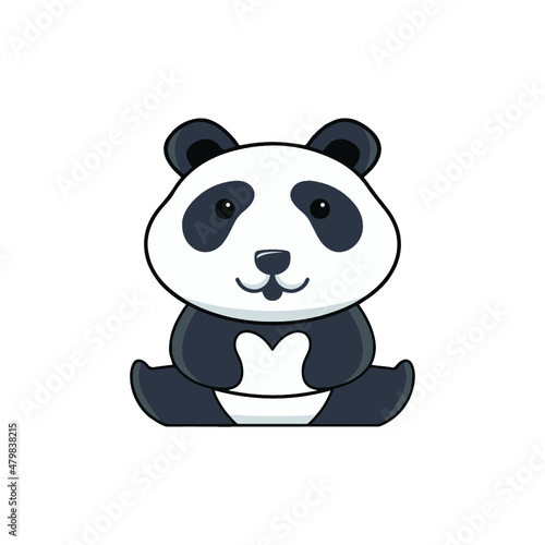 Fototapeta Naklejka Na Ścianę i Meble -  panda bear cartoon 