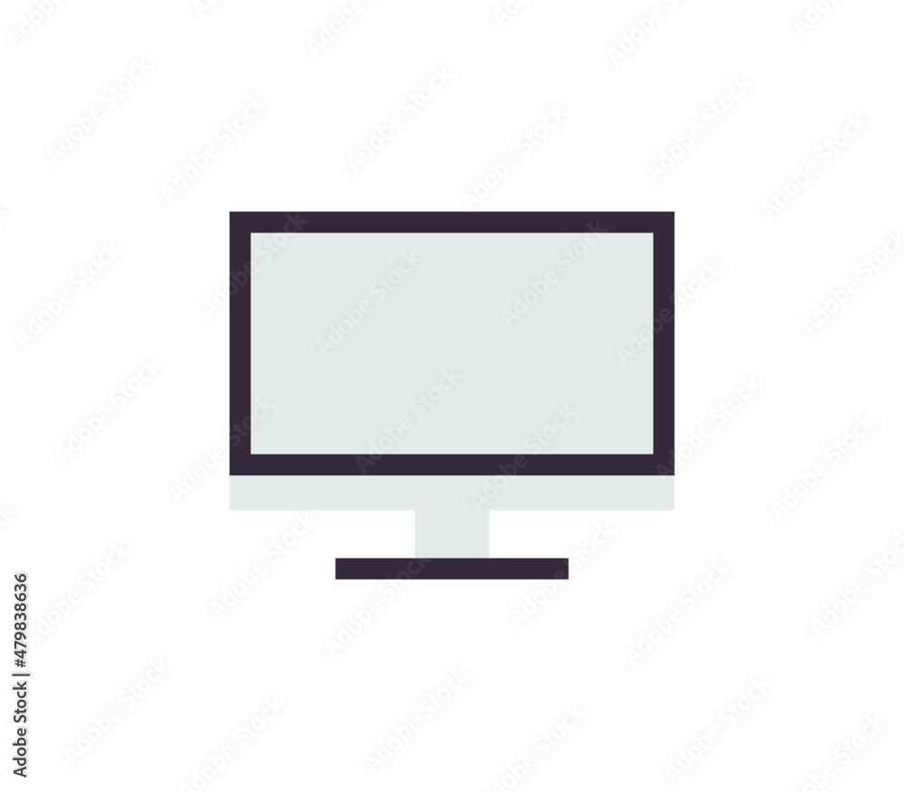 Monitor and screen flat vector illustration. Monitor and screen flat vector illustration.