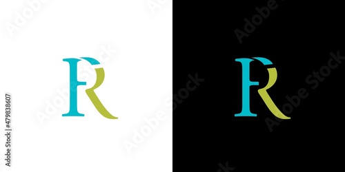 Modern and sophisticated FR letter initials logo design 3