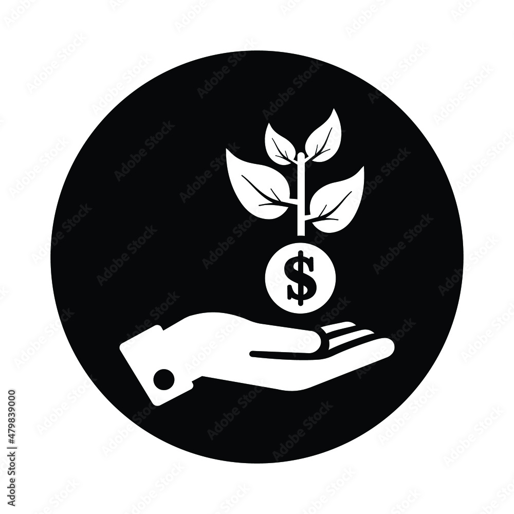 Fund, raising, growth, invest, investment icon. Black vector sketch. Fund, raising, growth, invest, investment icon. Black vector sketch.