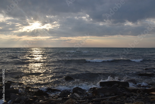 Sunrise over the Black Sea in early January