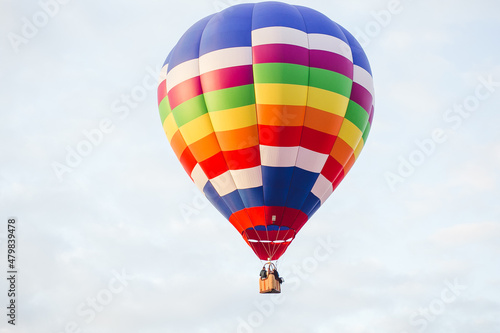 hot air balloon flying in the sky