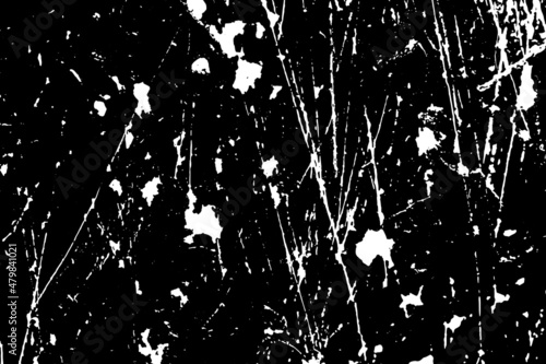 Black and white grunge texture. Abstract dirt stains, scratches, chips. Worn Surface pattern
