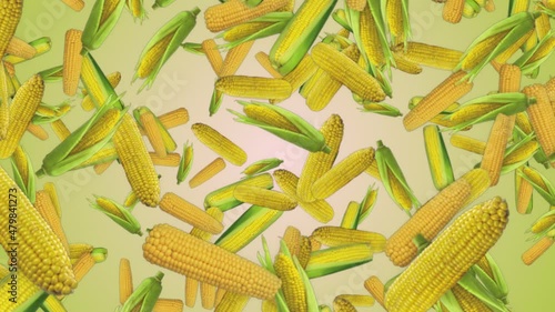 Falling Corn Background Animation, with Alpha Matte, Loop
