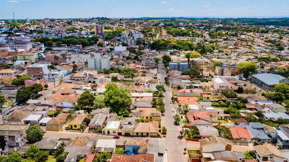 Cachoeira do Sul RS. Aerial view of the city of Cachoeira do Sul