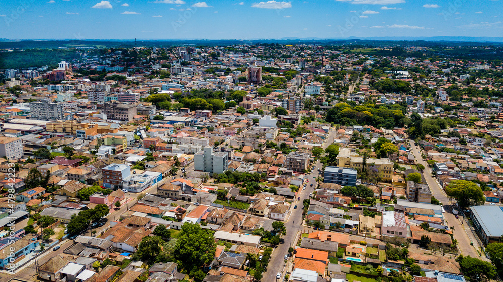 Cachoeira do Sul RS. Aerial view of the city of Cachoeira do Sul