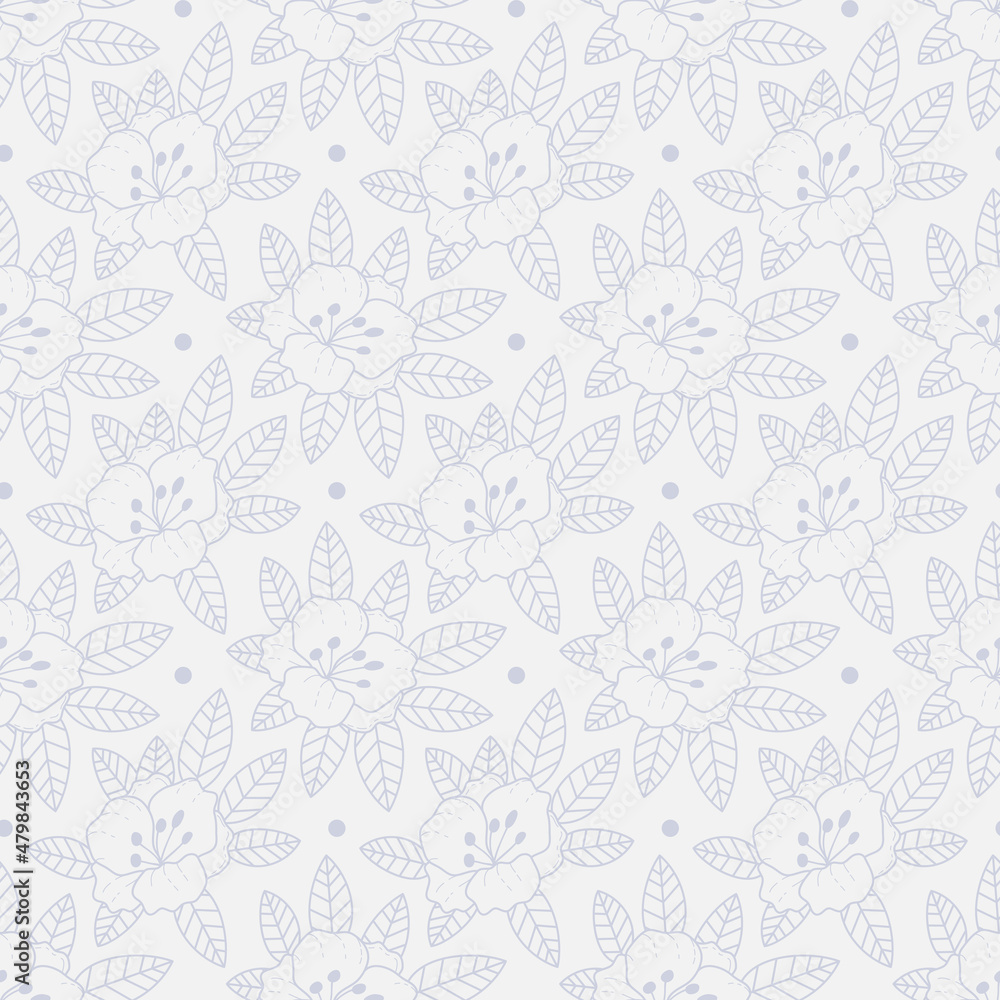 Monochrome seamless pattern with flowers Monochrome seamless pattern with flowers
