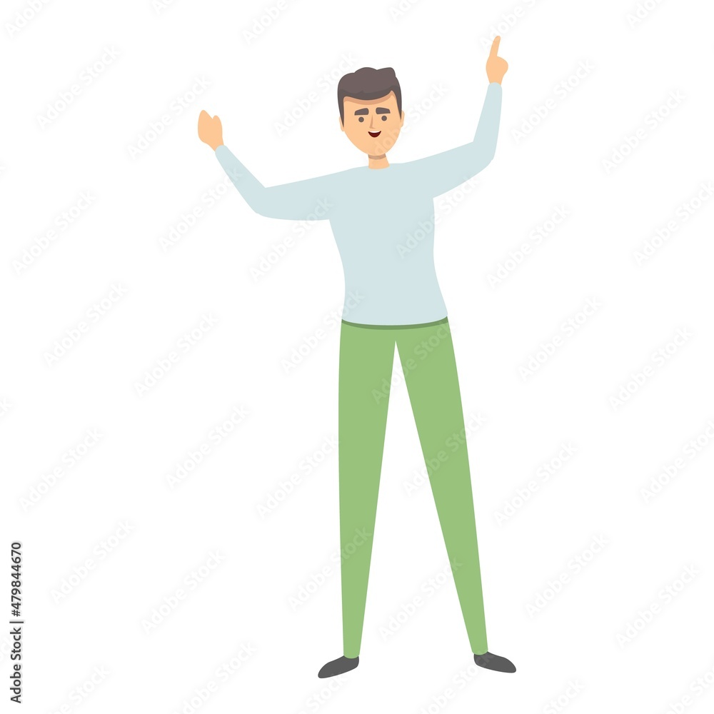 Podium speaker icon cartoon vector. Business person. People character Podium speaker icon cartoon vector. Business person. People character