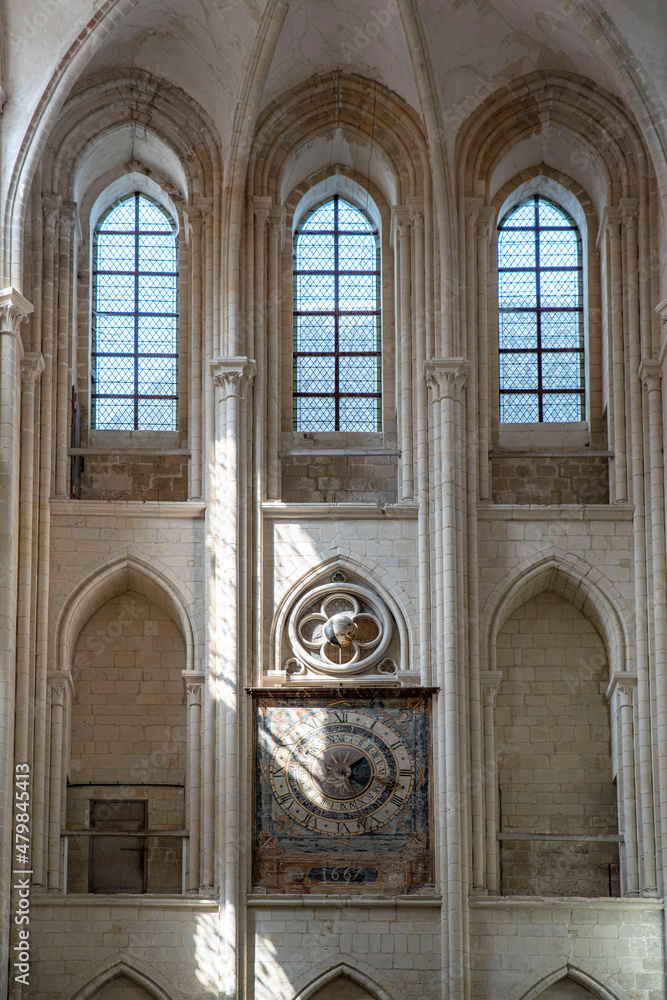 Detail of the interior of Fécamp Abbey in France