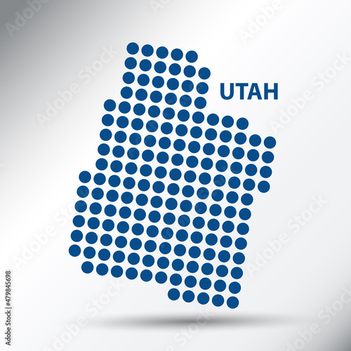 Utah State Abstract Dotted Map