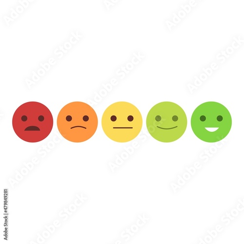 Emoji rating icon cartoon vector. Customer feedback. Client satisfaction