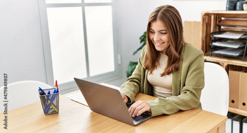 Young hispanic woman smiling confident working at office Young hispanic woman smiling confident working at office