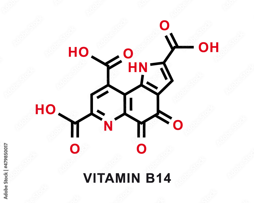 Vitamin B14 chemical formula. Vitamin B14 chemical molecular structure. Vector illustration Vitamin B14 chemical formula. Vitamin B14 chemical molecular structure. Vector illustration