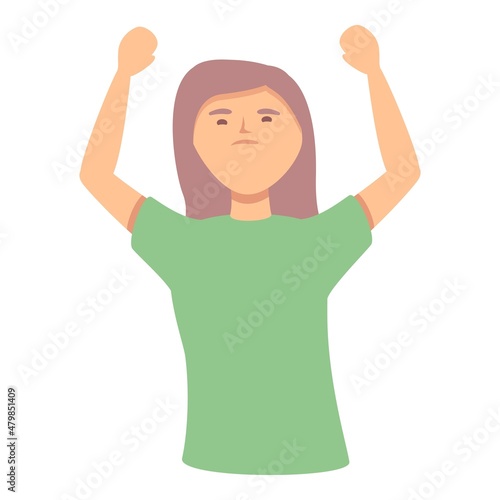 Female menopause icon cartoon vector. Woman hormone. Health balance