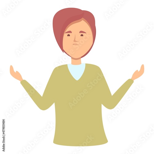 Menopause health icon cartoon vector. Woman cycle. Female balance