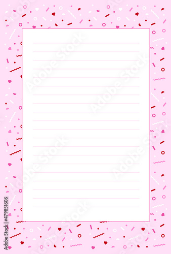 Penpal letter A4 printable