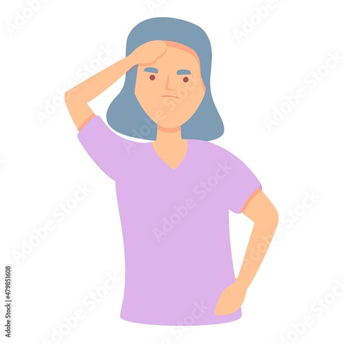 Menopause uterus icon cartoon vector. Woman balance. Women cycle