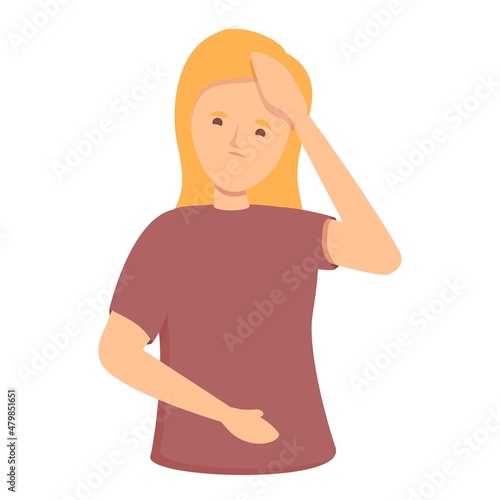 Anatomy menopause icon cartoon vector. Female health. Fertility balance