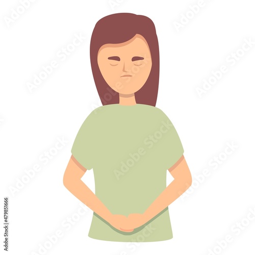 Body menopause icon cartoon vector. Woman cycle. Female health