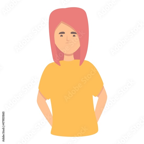 Menopause clock icon cartoon vector. Woman health. Balance fertility