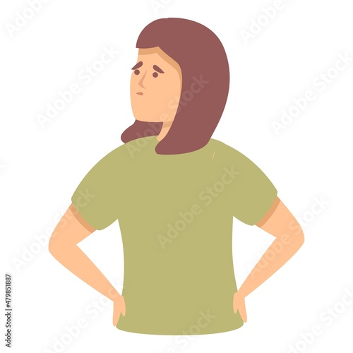 Menopause doctor icon cartoon vector. Woman cycle. Female health