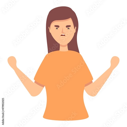 Menopause insomnia icon cartoon vector. Woman cycle. Health balance