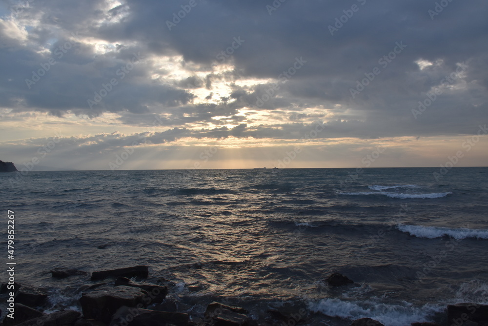 Sunrise over the Black Sea in early January Sunrise over the Black Sea in early January
