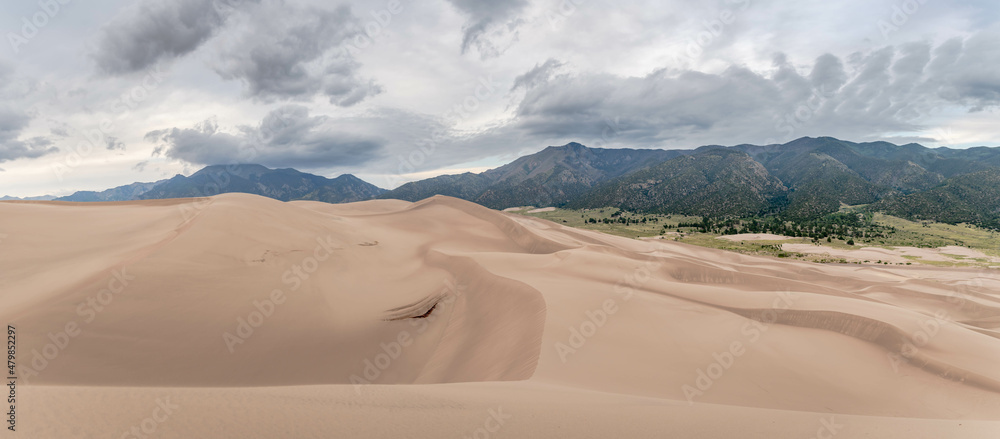 The view from above the Great Sand Dunes National Park in Colorado The view from above the Great Sand Dunes National Park in Colorado