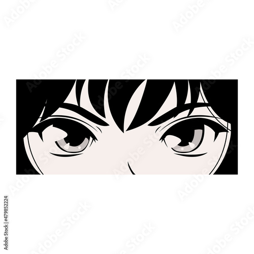 manga face close up