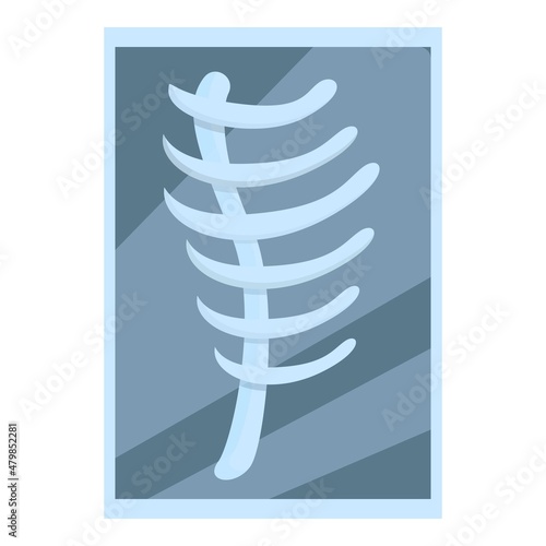 Xray chest scan icon cartoon vector. Clinic test. Medical ray