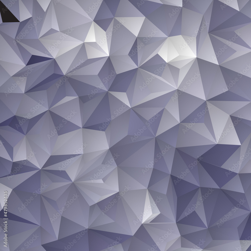 Fototapeta premium Abstract light blue and gray background textured by chaotic triangles.