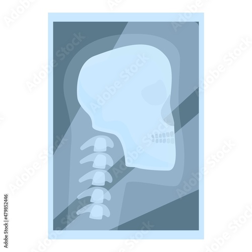 Xray shoulder scan icon cartoon vector. Medical machine. Health test