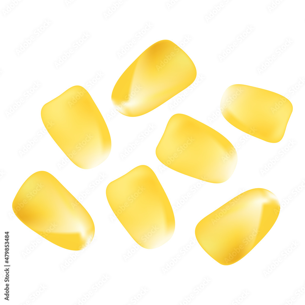 Grains of corn concept food illustration vector Grains of corn concept food illustration vector