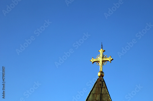 Cross at the Church of the Holy Mother of God Ruzica in Belgrade, Serbia. photo