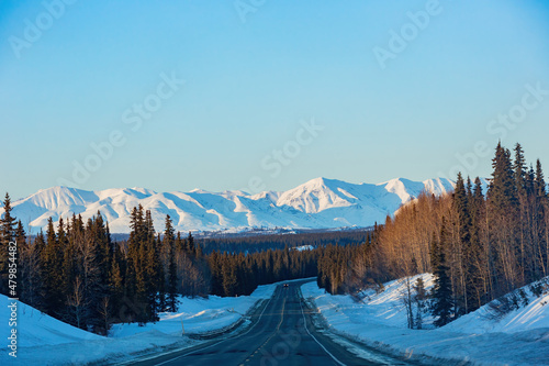 Afternoon landscape in Denali National Park and Preserve