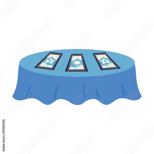 table with tarot cards