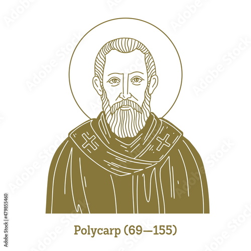 Photo Polycarp (69-155) was a Christian bishop of Smyrna