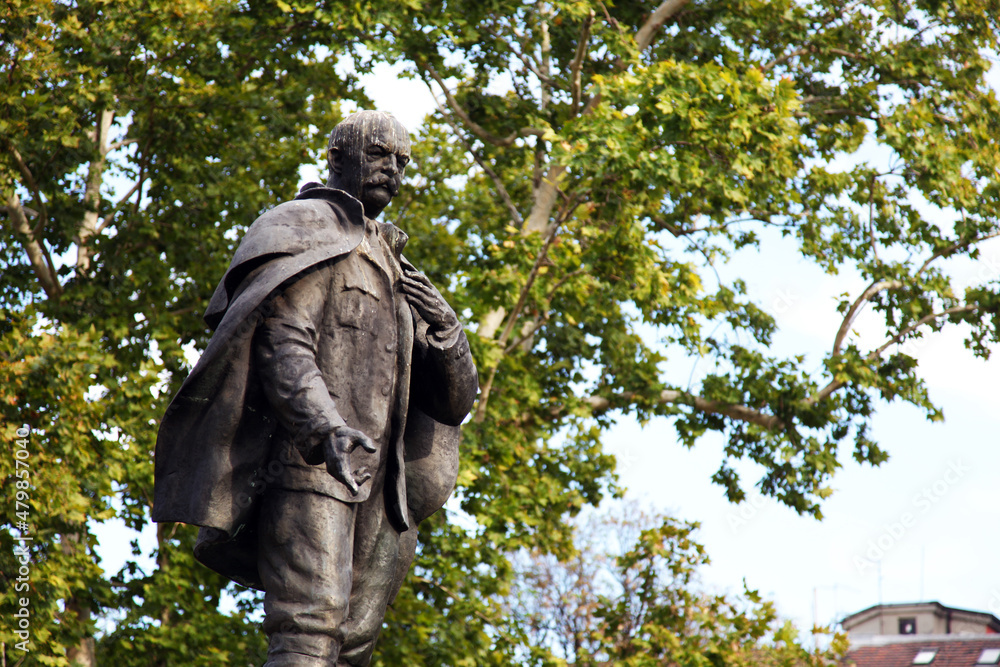 Statue at Studentski Park (Academic Park) in Belgrade, Serbia. Belgrade is largest cities of Southeastern Europe. Statue at Studentski Park (Academic Park) in Belgrade, Serbia. Belgrade is largest cities of Southeastern Europe.