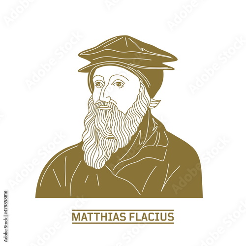 Matthias Flacius (1520-1575) was a Lutheran reformer from Istria. Christian figure. photo