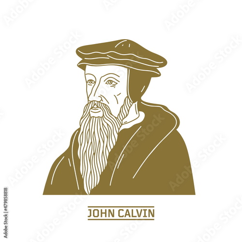 John Calvin (1509-1564) was a French theologian, pastor and reformer in Geneva during the Protestant Reformation. Christian figure. photo