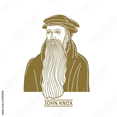 John Knox (1513-1572) was a Scottish minister, theologian, and writer who was a leader of the country's Reformation. He is the founder of the Presbyterian Church of Scotland. Christian figure.