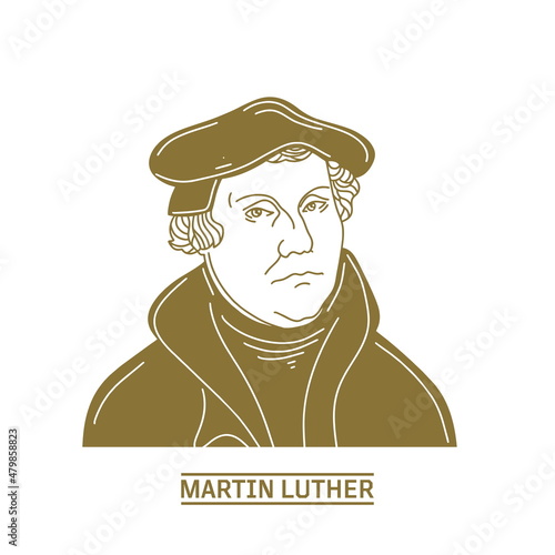 Martin Luther (1483-1546) was a German professor of theology, composer, priest, monk, and a seminal figure in the Protestant Reformation. Christian figure.