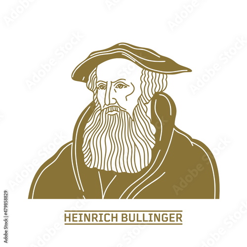 Heinrich Bullinger (1504-1575) was a Swiss reformer. He was one of the most influential theologians of the Protestant Reformation in the 16th century. Christian figure. photo